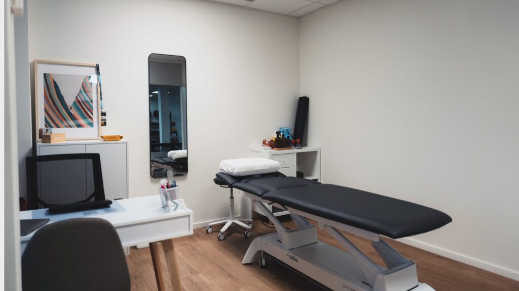 Cabine de traitement au sein du cabinet de physiothérapie Exo Thérapie